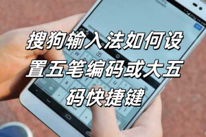 搜狗输入法如何设置五笔编码或大五码快捷键