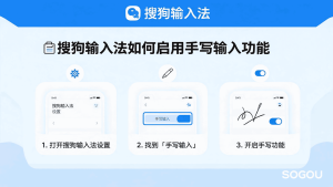 搜狗输入法电脑版下载后如何设置手写输入？
